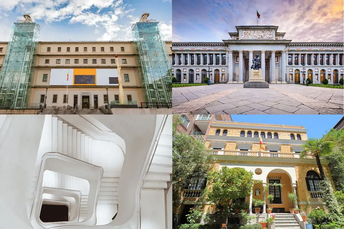Madryt muzea: imponująca architektura, nowoczesne szklane fasady i klasyczne budowle. Wnętrza zachwycają minimalistycznymi schodami.
